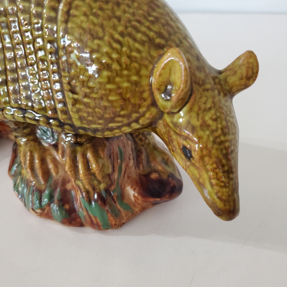 Ceramic Armadillo Figure 8.5L x 4.5H x 3.5"W 1996 No Cracks! Gag Gift! Unique! - Picture 13 of 15